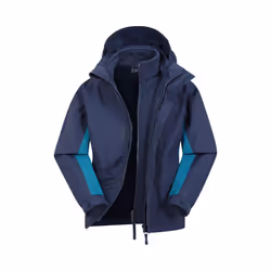 Mountain Warehouse Childrens/Kids Cannonball 3 in 1 Waterproof Jacket - 5-6 Years, Navy