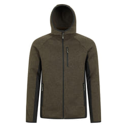 Mountain Warehouse Mens Treston Fleece Hooded Hoodie - XS, Dark Khaki