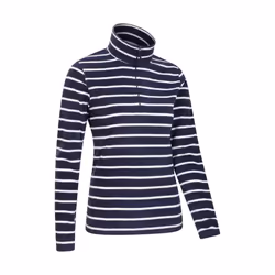 Mountain Warehouse Womens/Ladies Camber Striped Half Zip Fleece Top - XS, Navy