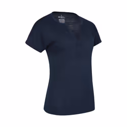 Mountain Warehouse Womens/Ladies Skye Slub Quick Dry T-Shirt - 6 UK, Navy
