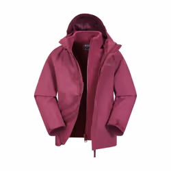 Mountain Warehouse Childrens/Kids Fell 3 in 1 Water Resistant Jacket - 3-4 Years, Grape