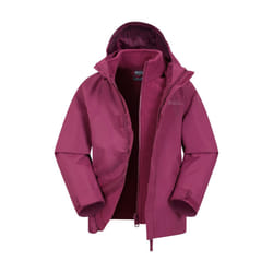 Mountain Warehouse Childrens/Kids Fell 3 in 1 Water Resistant Jacket - 3-4 Years, Grape