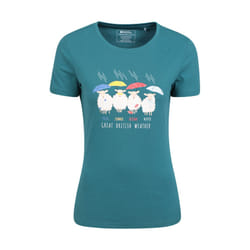 Mountain Warehouse Womens/Ladies Great British Weather T-Shirt - 6 UK, Teal