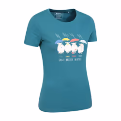 Mountain Warehouse Womens/Ladies Great British Weather T-Shirt - 6 UK, Teal