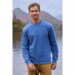 Mountain Warehouse Mens Mountain Crew Neck Sweatshirt - S, Blue