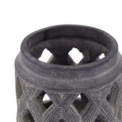Hill Interiors Amalfi Lattice Lantern - 23cm x 17cm x 17cm, Grey
