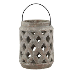 Hill Interiors Siena Lattice Lantern - 15cm x 15cm x 15cm, Brown