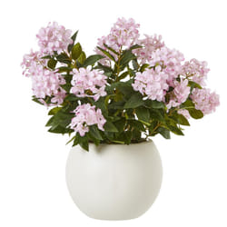 Hill Interiors Hydrangea Artificial Potted Plant - 71cm x 55cm x 55cm, Pink