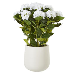 Hill Interiors Hydrangea Artificial Potted Plant - 79cm x 63cm x 63cm, White/Green