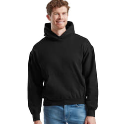 Fruit of the Loom Mens Supercotton Cotton Hoodie - S, Black