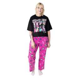 Monster High Womens/Ladies Group Pose Long Pyjama Set - XL, Black/Pink