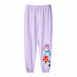 Squishmallows Girls Characters Long-Sleeved Long Pyjama Set (Pack of 2) - 11-12 Years, Purple