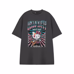 Hello Kitty Womens/Ladies World Tour Short-Sleeved T-Shirt - L, Grey