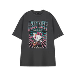 Hello Kitty Womens/Ladies World Tour Short-Sleeved T-Shirt - L, Grey