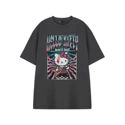Hello Kitty Womens/Ladies World Tour Short-Sleeved T-Shirt - S, Grey