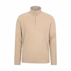 Mountain Warehouse Mens Camber II Camo Half Zip Fleece Top - 4XL, Off White