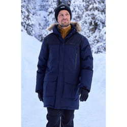Mountain Warehouse Mens Antarctic Extreme Camo Down Waterproof Jacket - XS, Dark Blue