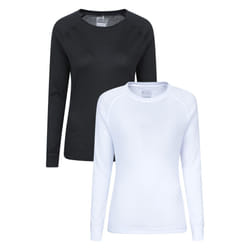 Mountain Warehouse Womens/Ladies Talus Thermal Base Layer Top (Pack of 2) - 20 UK, Mixed