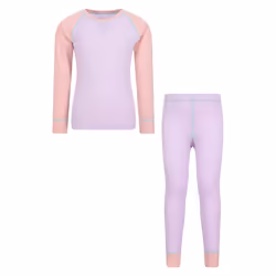 Mountain Warehouse Childrens/Kids Merino II Base Layer Set - 9-10 Years, Lilac