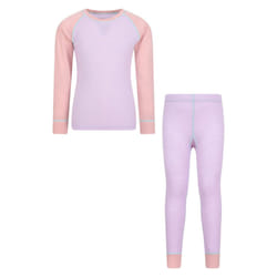 Mountain Warehouse Childrens/Kids Merino II Base Layer Set - 9-10 Years, Lilac
