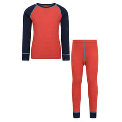 Mountain Warehouse Childrens/Kids Merino II Base Layer Set - 2-3 Years, Burnt Orange