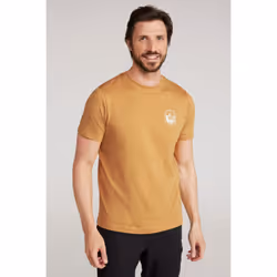 Mountain Warehouse Mens Valley Organic T-Shirt - XS, Mustard