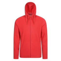 Mountain Warehouse Mens Camber Fleece Full Zip Hoodie - M, Active Red
