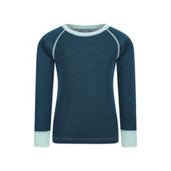 Mountain Warehouse Childrens/Kids Merino II Round Neck Base Layer Top - 7-8 Years, Teal