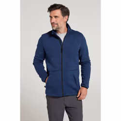 Mountain Warehouse Mens Idris III Full Zip Fleece Jacket - XXS, Navy