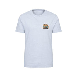 Mountain Warehouse Mens Crest Organic T-Shirt - 3XL, Light Grey