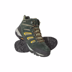 Mountain Warehouse Mens Aspect Extreme Wolverine Suede IsoGrip Walking Boots - 6 UK, Dark Green
