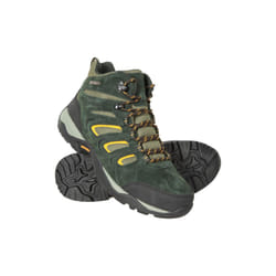 Mountain Warehouse Mens Aspect Extreme Wolverine Suede IsoGrip Walking Boots - 6 UK, Dark Green
