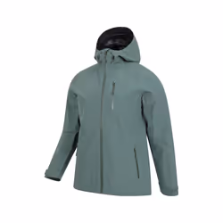 Mountain Warehouse Mens Bachill Three Layer Waterproof Jacket - XL, Dark Green