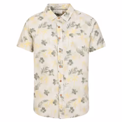Mountain Warehouse Mens Tropical Short-Sleeved Shirt - L, Khaki
