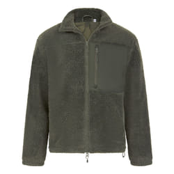 Front Row Unisex Adult Sherpa Recycled Fleece Jacket - XS, Dark Olive