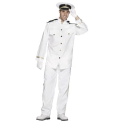 Smiffys Mens Captain Costume Set - XL, White