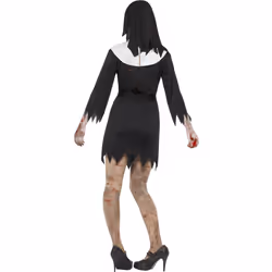 Smiffys Womens/Ladies Zombie Sister Costume - S, Black/White