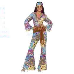 Smiffys Womens/Ladies Flower Power Hippy Costume - S, Multicoloured