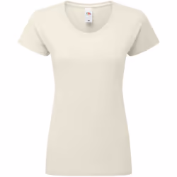 Fruit Of The Loom Womens/Ladies Iconic Ringspun Cotton T-Shirt - M, Natural