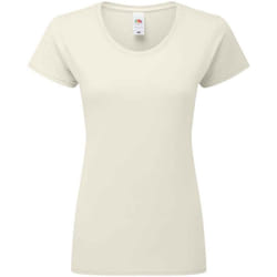Fruit Of The Loom Womens/Ladies Iconic Ringspun Cotton T-Shirt - M, Natural