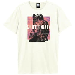 Amplified Unisex Adult 90s Frontman Kurt Cobain T-Shirt - XS, Vintage White