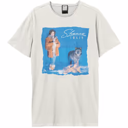 Amplified Unisex Adult Wolf Shania Twain T-Shirt - L, Vintage White