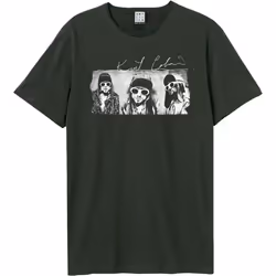 Amplified Unisex Adult Frohmans Photos Kurt Cobain T-Shirt - S, Charcoal