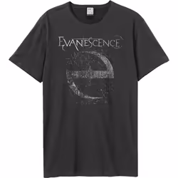 Amplified Unisex Adult Distressed Stamp Evanescence T-Shirt - XS, Charcoal