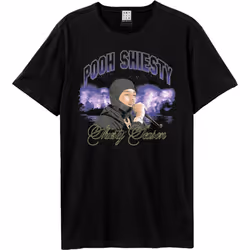 Amplified Unisex Adult Lightning Pooh Shiesty T-Shirt - XL, Black