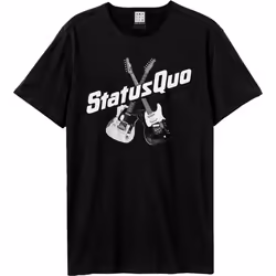 Amplified Unisex Adult Timeless Badge Status Quo T-Shirt - XS, Black