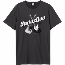Amplified Unisex Adult Timeless Badge Status Quo T-Shirt - XS, Charcoal