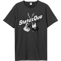 Amplified Unisex Adult Timeless Badge Status Quo T-Shirt - XS, Charcoal