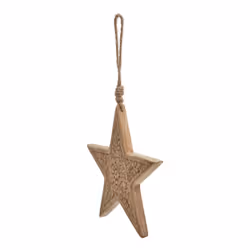 Hill Interiors Wooden Star Hanging Ornament