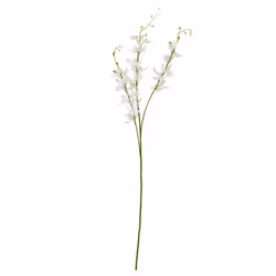 Hill Interiors Cymbidium Spray Artificial Flower - One Size, White